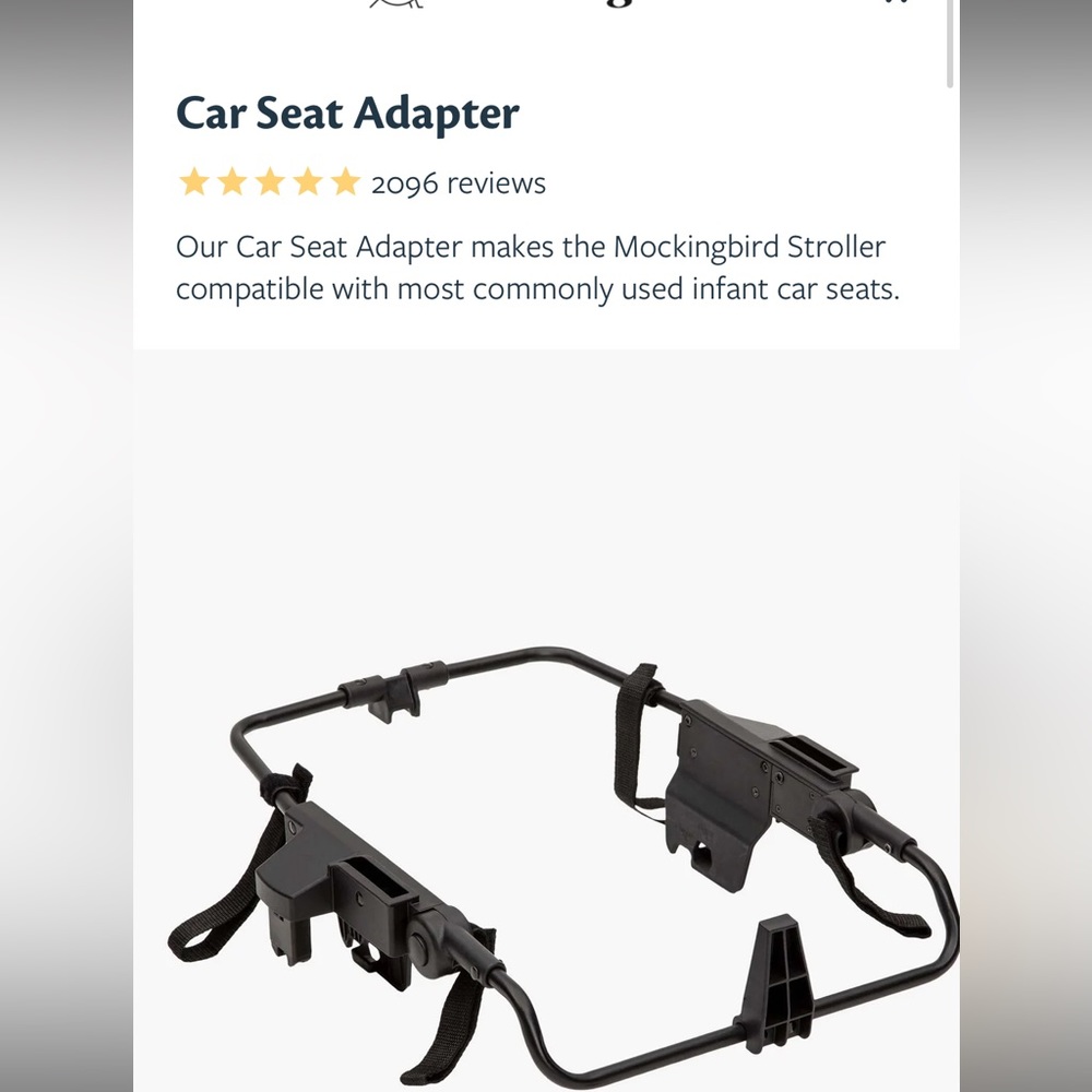 Car Seat Adapted for Mockingbird Stroller